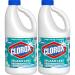 Clorox Splash-Less Bleach Clean Linen Scent 55 Ounces Pack of Two (110 Ounces Total)
