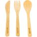 pandoo Set de 5: cuill res en bambou 100% naturel - couverts r utilisables et respectueux de l'environnement - De haute qualit l ger et stable - 100% biod gradable - Buy Online on GoSupps.com