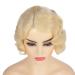 Kaneles Short Blonde Curly Wig for Women - 1920s Finger Wave Style, Synthetic Hair for Halloween Cosplay - With Wig Cap Included - Buy Online on GoSupps.com