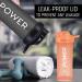 ACUNA POWER Shaker Bottle For Protein Powder 700 ml (Pack Of 2) | BPA Free Leakproof Screw On Lid Secure Drink Flip Cap Sports Gym Supplement Protein Shake Bottle (Metallic Black - Tangy Orange) 700 ML Black - Tangy Orange - Buy Online on GoSupps.com