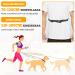 Ultimate Jogging Leash for Large & Medium Dogs | Pile Belt & Double Handle | Retractable Waist Belt - Orange - Buy Online on GoSupps.com