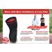 Knee Brace Compression Sleeve with Strap for Meniscus Tear & Arthritis Relief - XL Dark Grey/Red - Buy Online on GoSupps.com