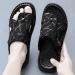 Shop Orthopedic Flip Flops for Men - Two Ways to Wear Lightweight Non-Slip Big Toe Foot Corrector Slippers | Breathable Hallux Valgus Walking Sandals - Size 6.5 Black - Buy Online on GoSupps.com