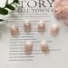 Ombre Press on Nails Short Square Nude White Gradient Full Cover Acrylic Stick on Nails for Women & Girls | 24Pcs French Manicure Decoration - Buy Online on GoSupps.com