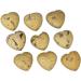 Nupuyai Gold Agate Geode Heart Palm Worry Stone - Chakra Reiki Healing Crystal Love Stone - Buy Online on GoSupps.com