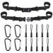 2 pieces of chest strap for backpack adjustable backpack belt belt backpack chest strap with 4-part S-ring lock with 10 zipper tag for outdoor activities climbing jogging