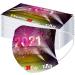 Countdown 2021 Happy New Years Print Adult Disposable Christmas Facemask 3Ply Breathable Cloth Face_Masks 50PCS - Buy Online on GoSupps.com