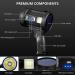 MIXILIN Rechargeable Spotlight 150000 Lumens Handheld Hunting Flashlight with Cob Light, Solar Panels | Lightweight, Super Bright for Hunting, Boating, Camping - Black - Buy Online on GoSupps.com
