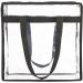 Clear Stadium Security Approved Tote Bag - Black | Ideal for Work, Beach, Makeup & Cosmetics - Buy Online on GoSupps.com