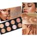 Welhammsae 8 Colors Highlight and Contour Palette with Brush Highlight and Bronzer Powder Palette Professional Facial Beauty Makeup for Women Girls Palettebrushset-154 - Buy Online on GoSupps.com
