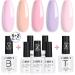 AILLSA Pastel Pink Gel Nail Polish Set Lavender Purple Lilac Orange Macaron Gel Polish with Base and Top Coat Long Lasting All Season Color Soak Off U V L ED Manicure Art Salon DIY at Home 7Pcs 8ML Pink Macaron - Buy Online on GoSupps.com