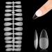 Lea-Shall Nagel Tips Set Mandel Short Fake Nails for Gel Geln gel Almond shape pre-shaped nail tips 240 pieces 12 sizes NailTip Artificial nails Tips Art Nail Full Cover Almond Acryl Nail Design 240 Proceeded Polated Almond Shorts
