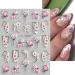 JMEOWIO 3D Embossed Spring Flower Nail Art Stickers Decals Self-Adhesive 5D Colorful Summer Floral Nail Supplies Nail Art Design Decoration Accessories 4 Sheets - Buy Online on GoSupps.com