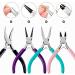 4 Pack Jewelry Making Pliers Tools Kit - Needle, Chain, Round, Bent Nose Pliers & Wire Cutters - for Earring Craft Supplies - Mix Color - Buy Online on GoSupps.com