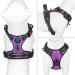 Phoepet Reflective Adjustable Dog Vest for Small Dogs - Harvest Front Clip Handle 2 Metal Rings 3 Buckles - Size L Violet - Buy Online on GoSupps.com