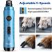 DEELOKI Dog Nail Grinder with LED Light | 2 Speeds Trimmers & Clipper for Painless Grooming | Quiet Nail Clippers Kit for Dogs & Cats | Blue - Buy Online on GoSupps.com