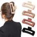 4 Pack 5 Inch Extra Large Claw Clips for Thick Hair Matte Non-slip Big Claw Clips for Long Thick Curly Hair Jumbo Claw Clip XL Claw Clips Hair Accessories for Women and Girls