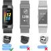 Buy Omee Metal Bracelets for Fitbit Charge 5/6 - Stylish Magnetic Loop Replacement - Black & Silver Fits 6.1-10.0 (155-255mm) - Buy Online on GoSupps.com