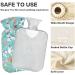 Naanle Flowers Cats 2L Hot Water Bottle - Transparent Cover for Pain Relief & Heat Therapy | Bed & Hand/Foot Warmer - Buy Online on GoSupps.com