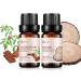 Sandalwood & Hinoki Essential Oils - 100% Pure Organic Natural Plant Oils for Diffuser Aroma Spa Massage Yoga Perfume 2x10ML
