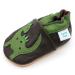 Dotty Fish Soft Leather Baby Shoes for Boys. Toddler Shoes. Non Slip. Animal Designs for Boys and Girls. 0-6 Months - 4-5 Years 12-18 Months Green Dinosaur