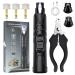 ETENTOUS Pet Dog Nail Grinder Professional Pet Nail Grinder Low Noise 2-Speed Mode Dog Claw Grinder Pet Nail Trimmer with LED Light for Small Medium Large Breed Dog and Cat