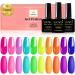 YSURE 10PCS Neon Rainbow Gel Nail Polish Kit - Dark Blue Purple Green Orange Series Collection | UV Gel Varnish Manicure Set | Women's Beauty Gift - Buy Online on GoSupps.com