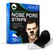 Tiuedu Blackhead Pore Strips 70PCS Men Nose Strips for Black Head Remover Deep Cleansing Charcoal Strips with Instant Blackhead Removal Natural Charcoal Pore Cleaner & Minimizer