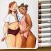 Ohuhu Skin Tone Alcohol Markers Brush Tip - 24 Portrait Skin Colors + Blender - Honolulu - Buy Online on GoSupps.com