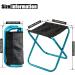LYHLYA Portable Folding Stool - Mini Aluminum Alloy Camping Stool for Travel, Camping, Hiking - Blue with Carry Bag - Buy Online on GoSupps.com