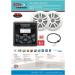 BOSS Audio MCKGB450W.6 Marine Gauge Receiver & Speaker Package | Weatherproof IPX6, Bluetooth, USB MP3, AM FM, NOAA Weather Band Tuner - Buy Online on GoSupps.com