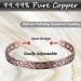 Vicmag Copper Magnetic Bracelet for Women | 99.99% Pure Copper | 6X Ultra Strength Magnets | Adjustable Size | Gift Box Included - Buy Online on GoSupps.com