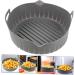 Zerodeko 2pcs Air Fryer Pan Deep Fryer Silicone Bakeware Silicone Air Fryer Liner to Rotate Household Food Greyx2pcs 23X20X8CMx2pcs - Buy Online on GoSupps.com