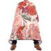 Waterproof Barber Cape -pink rose and peony Cheetah Haircut Bib for Men Unisex Hair Cutting Cape(8rp1a)