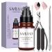 Saviland 100ML/3.38FL.OZ Cuticle Remover Liquid  Cuticle Remover Cuticle Softener with Cuticle Nipper, Pusher&Nail Files for Soften & Moisturize and Nail Salon Home Use