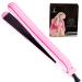 Royale Ionic Flat Iron Luxury Ceramic Tourmaline 2 in 1 Hair Straightener & Curler + Predire Robe - Single Pass Floating Plates Anti-Frizz 1" (Candy Stripes)