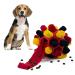 Larimu sniffing ball for dogs sniffing car sniffing toys interactive dog toys portable pets snuffle ball toy for small medium -sized dogs pet (black red gold)