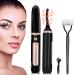 Heated Eyelash Curler Heated Lash Curler with Eyelash Comb Electric Eyelash Curler with USB Rechargeable 4 Heating Modes Anti-Scald Lash Curling Tool with LED Display Gift for Women Black