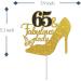 Tenhaisi Black Golden Glitter 65 & Fabulous Lady Cake Topper Happy 65th Birthday Party Decoration for Women - Cheers to 65 Years Wedding Anniversary Party Supplies - Buy Online on GoSupps.com