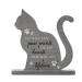 Widdop and Co Grey Pet Memorial Stone Plaque 20cm - Cat