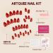 Artquee Red Almond Press On Nails - Glossy Short Fake Nails Kit (30 Nails 15 Sizes) - Reusable Solid Color Stick-On Nails for Stylish Manicure - Buy Online on GoSupps.com