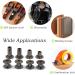 Alloypro 90 Sets Chicago Screws Assorted Kit - 6 Sizes Gun Metal Leather Rivets - DIY Leather Craft Supplies - 3/16(5mm) Screw Rivets, Book Binding Posts, Chicago Bolts - 5 x 4 5 6 8 10 12 - Gun Metal Finish - Buy Online on GoSupps.com