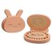 AhfuLife Baby Tooth Keepsake Fairy Box Holder with Lanugo Bottle, Wooden Rabbit Shape Keepsake Box for First Lost Teeth, Cute Tooth Storage Holder Organizer, Baby Shower Gifts for Newborn, Boy & Girl Rabbit Shape Medium (Pack of 1)