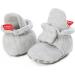 TMEOG Baby Booties Slippers | Infant Boots for Boys and Girls | Winter Sock Crib Shoes | 0-18 Months | Light Grey Star Design - Buy Online on GoSupps.com