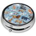 Farm Animal Mini Round Pill Box - 3 Compartment Travel Organizer | Portable Medicine Case for Home & Office - Buy Online on GoSupps.com