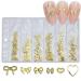 FEIlei 3D Nail Charms Heart Nail Art Studs Nail Jewelry for DIY Crafts Nail Art Decor