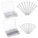 400 PCS Bouquet Pins Flower Pins  Straight Pins Clear Sewing Pins Crystal Diamond Head Pins for Craft Wedding Jewelry Decoration (2.1''/1.5'') Style C 400