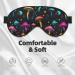 Colorful Mushroom Sleep Mask | Soft Adjustable Eye Covers for Travel & Sleep | Blackout Mask for Men & Women - Buy Online on GoSupps.com