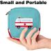 Cartoon Ambulance Sanitary Napkin Storage Bags | Blue Background | Durable Period Bags for Women & Teen Girls | Menstrual Cup Bags - Buy Online on GoSupps.com