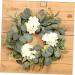 LIFKICH 1pc Eucalyptus Leaf Garland Artificial Plants for Outdoors Artificial Wreaths for Outdoor Fall Decorations for Home Spring Ornament Wall Hanging Wreath Hoop Silk Flower Pendant - Buy Online on GoSupps.com